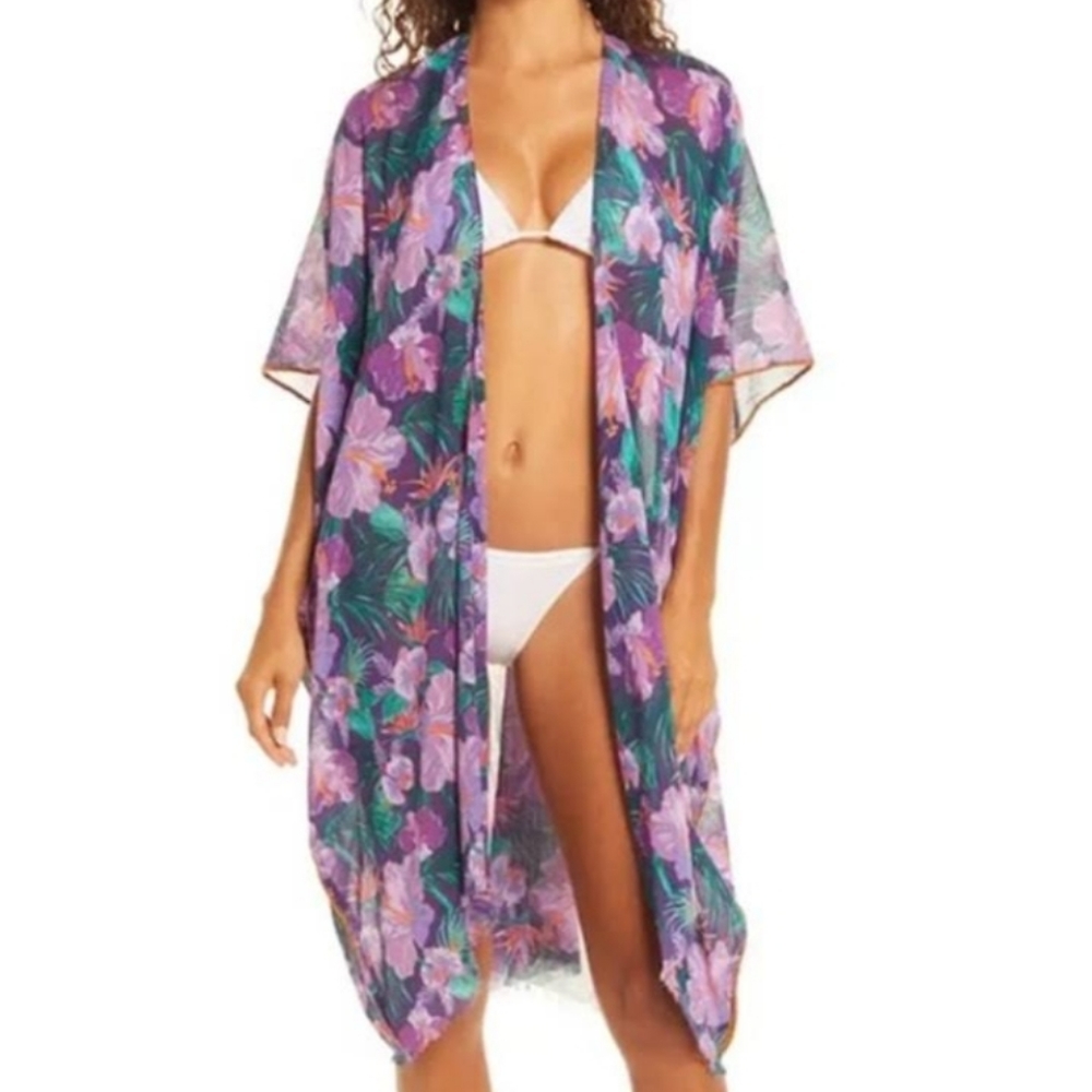 Pool to Party Purple Lorelei Open Front Cover Up